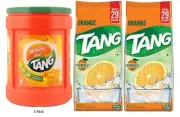 Tang Orange Instant Drink Mix Plastic Jar 750g + Orange Refill 2x500g - 3 Pack