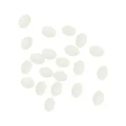 100Pcs 4x3mm Soft Plastic Oval Glow Fishing Beads with Storage Box White