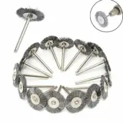 15Pack/Set Stainless Steel Wire Brush For Dremel Rotary Tool die grinder wheel