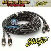 STINGER SI9212 PRO 2-CHANNEL 12 FT MALE PURE SILVER RCA 9000 INTERCONNECT CABLE