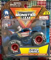Spin Master 2024 Monster Jam Series 1 MARVEL Captain America 20146856 1:64 Scale