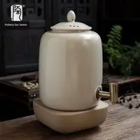 在飛比找ETMall東森購物網優惠-陶迷家用泡茶儲水罐大容量陶瓷煮茶缸大號帶龍頭養水凈水缸飲水機