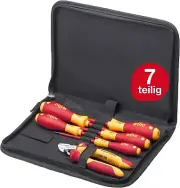 Wiha 5 Piece VDE Slot Phillips Screwdriver Set & 160mm Side Cutter Pliers, 33969