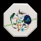 12" Marble table Top Inlaid With Semi-Precious Stone END, Side & Coffee table