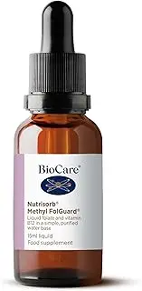 BioCare - Nutrisorb Methyl Folguard - Liquid Folate & B12 for Psychological Function & Energy - 15ml Supplement