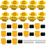 10Pairs XT60E-F Female Plug XT60h XT60 Male Bullet Connector Wire Cable Plug with PVC Protective Sleeve Dust Cap for RC FPV Lipo Battery RC Quadcopter