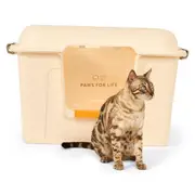 Paws For Life Extra Large Enclosed Large Breed Cat Litter Box White