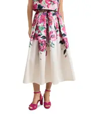 Phase Skirt Celeste Floral Border Skirt