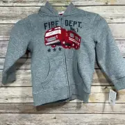 Jumping beans Kohls 24m 24 Months Zip Hoodie Fire Dept No.1 Fall Winter Jacket