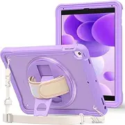 ProCase Kids Case for iPad 9.7 Inch 5th 6th Gen/iPad Air 2 / iPad Pro 9.7 Case, Heavy Duty Shockproof Rugged Cover with Hand Strap 360 Degree Rotatable Kickstand Protective for iPad 9.7" -Purple