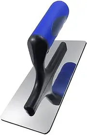 IOIUSKKU Professional Stainless Steel Drywall Trowel Plastic Handle Versatile Plastering Tool for Scraping, Blue, 20cm