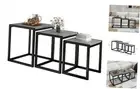 Nesting Table Set of 3 Side Tables, Modern Coffee Table Stacking End Table