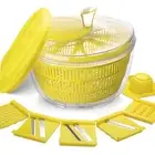 Stelive 2-IN-1 Salad Spinner, Yellow Salad Slicer, Vegetable Chopper Slicer