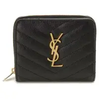 在飛比找momo購物網優惠-【YSL】SAINT LAURENT YSL金字LOGO V