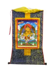 Tibetan Print Fabric Trim Deity Buddha Wall Scroll Thangka vs536 SF