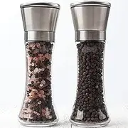 Kitchen Tools 304 Stainless Steel Salt and Pepper Grinder Set Easy to Adjust Grinder Miscellaneous Pepper Mill Home Kitchen Spice Grinder High Quality