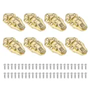 8 Pack Retro Style Duckbilled Toggle Hasp Latch with Mounting Screw, Gold