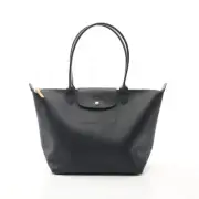 Longchamp Le Pliage City L Tote Bag Canvas Leather Women'S Navy