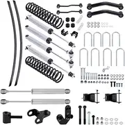 4.5" Lift Kit, Compatible with Cherokee XJ 1984-2001 Dual Steering Stabilizer + Springs