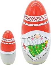 Gnome Nesting Dolls | 5X Faceless Dwarf Nesting Doll Set | Scandinavian Tomte Tacking Nested Set, Gnome Decor Accent Statues Handmade Dwarf Toys for Party Favors