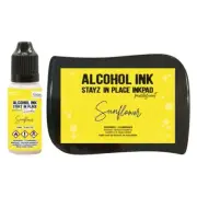 Couture Stayz in Place Alcohol Ink Pad + 12ml reinker - Sunflower Pearlescent