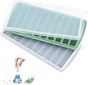 Silicone Narrow Ice Stick Cube Trays with Lids, Easy Push and Pop Out Material, Ideal for Sports and Water Bottles