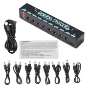 Guitar Pedal Power Guitar Effector Power Supply 5V 2.1A & 8 DC OUT 9V & 1 USB