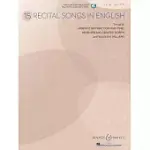 15 RECITAL SONGS IN ENGLISH: LOW VOICE