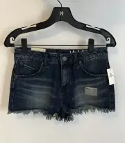 Volcom High Waisted Denim Cut Off Shorts size 3 NWT