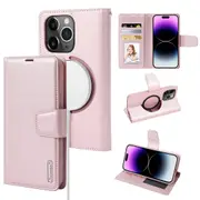 HANMAN Mini Series For iPhone 14 Pro Max Phone Case Compatible PU Leather Wallet Stand Cover