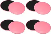 uxcell Core Sliders for Working Out 6.9", 8 Packs Dual Sided Exercise Sliders Fitness Workout Discs Strength Slides Gliding Discs for Gym Carpet Hardwood Floor, Pink