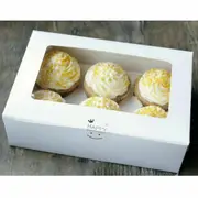 20PCS Cupcake Box 6 Holes Window Face Muffin Wedding Party Gift Cup Cake Boxes