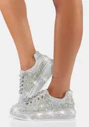 [AZALEA WANG] Azure Rhinestone Sneakers