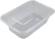 100 Pack X 1000Ml Clear Plastic Reusable Food Lunch Snack Containers with Lids Food Trays