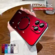 Gradient Mag Safe Shockproof Case For iPhone 15 Pro Max 15 14 13 12+Camera Cover
