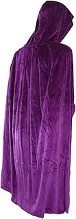 GAROZATION Golden Velvet Cloak Hooded Cloak Women Halloween Cape for Long Halloween Cape for Men Halloween Cape for Women Gothic Knight Cape Hooded Cloak Halloween Cloak with Hood
