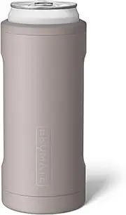 BrüMate Hopsulator Slim Can Cooler Insulated for 12oz Slim Cans | Skinny Can Insulated Stainless Steel Drink Holder for Hard Seltzer, Beer, Soda, and Energy Drinks (Mocha)