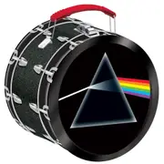 Aquarius Pink Floyd Collectable Drum Shaped Fun Lunch Storage Box 29x17cm Black