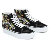 VANS SK8-HI PLATFORM CHECK UNISEX MEN SIZE 6.5 = WOMEN SIZE 8 SHOES POPPY NEW