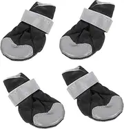 YARNOW 4pcs Pet Shoes Cold Weather Dog Boots Pet Adjustable Paw Non Slip Dog Socks Dog Socks for Hardwood Floors Dog Winter Snow Boots Dog Paws Dog Grip Socks Elastic Reflective Fabric