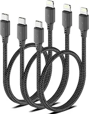 MFi Certified 3Pack Braided 1.5ft USB C to Lightning Cable - PD Fast Charging for iPhone 14/13/12/11Pro/X/XR/8/7/6s/Plus/iPad