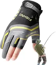 Fly Fishing Gloves | Breathable Fishing Gloves,3 Cut Fingers Gloves for Photography Fly Fishing Running, Sun Protection, Fingerless Design