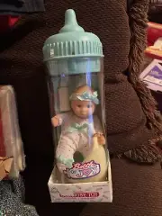 Goldberger Girl Doll Bottle of Joy 1997 Includes Surprise Toy Aqua Blue NEW Rare