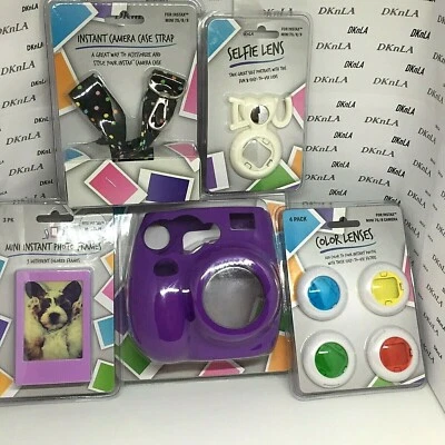 Fuji Film Instax Mini Camera Accessories Groovy & Silicone Case Color Lens Strap