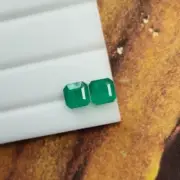 Natural Emerald Square Octagon Cut Lot 6x6 mm 1.83 Carat Loose Green Emerald