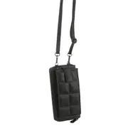 Pierre Cardin Quilted Leather Ladies Phone/Wallet Bag - Black