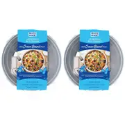 2x White Magic Ocean Bound Plastic Microwave Rice Steamer Kitchen Tool - Blue