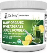 Dr. Berg Raw Organic Wheatgrass Juice Powder Non-Gmo Green Superfood 60 Servings
