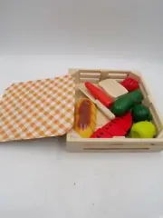 Pottery Barn Kids Pretend Kitchen Food Wooden Veggie Set Toys #9974