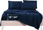 Extra Deep Pocket Queen Sheets 18-24 Inch-Fits up to 24" Mattress 1800 Thread Co